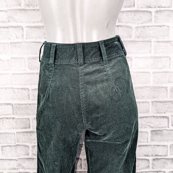 Nathalie Dumeix Paris Women's Wide Leg Corduroy Trouser Pants in Green size 38 - Picture 10 of 10